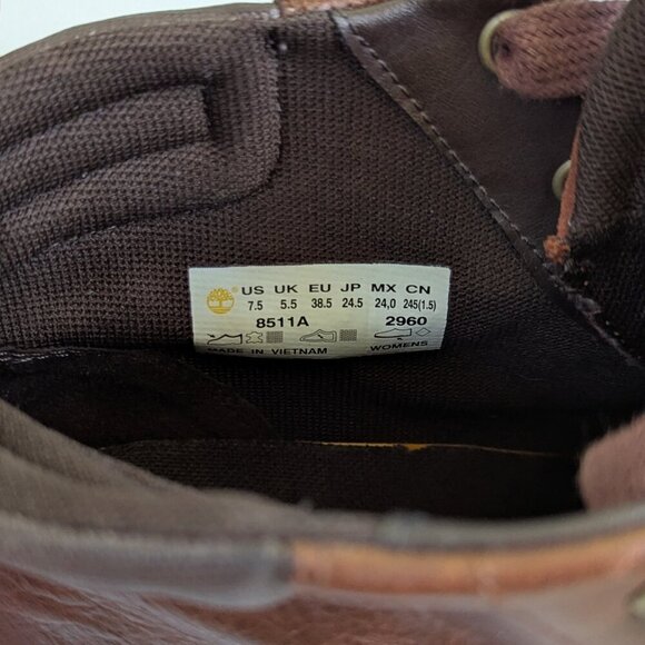 Timberland Earthkeepers Women's Ankle Boots Size 7.5 Brown - Picture 6 of 9